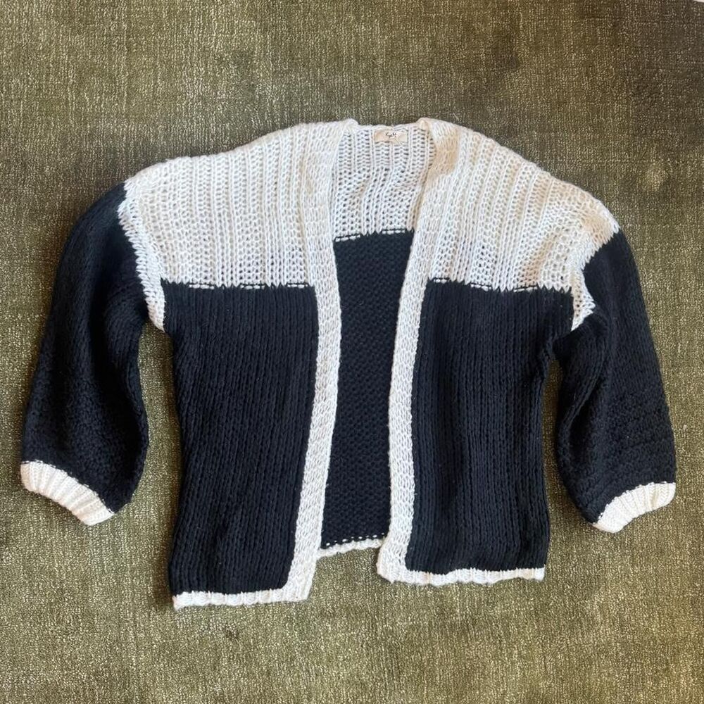 Unbranded Women's Black and Navy Cardigan
